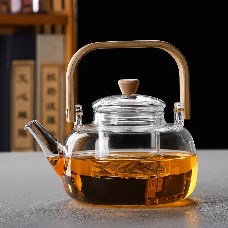 "1L Borosilicate Teapot & 50ml Teacup Set"