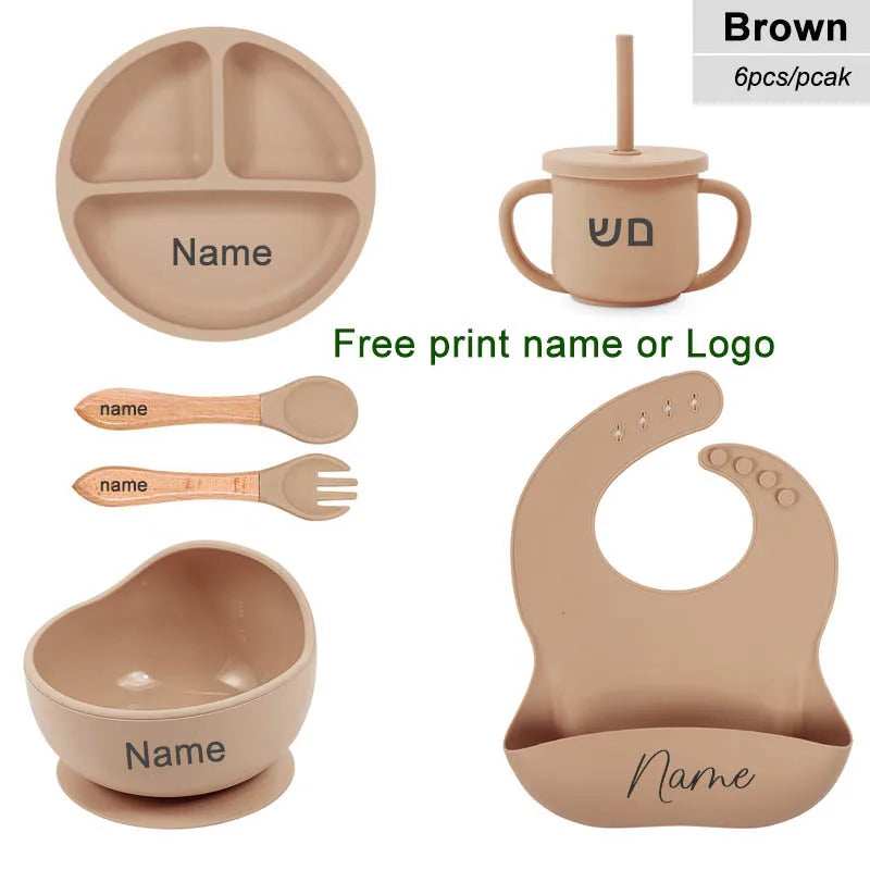 6Pcs Silicone Tableware
