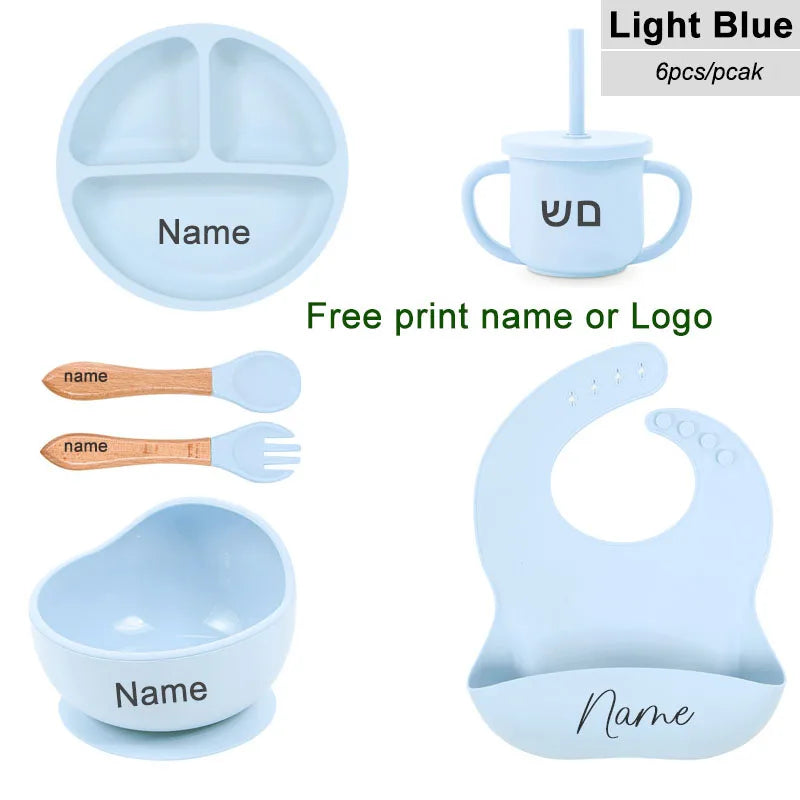 6Pcs Silicone Tableware