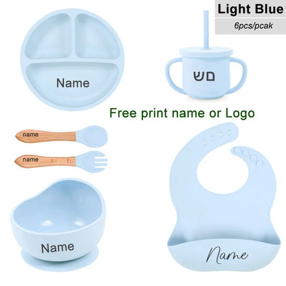 6Pcs Silicone Tableware