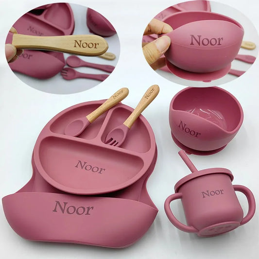 6Pcs Silicone Tableware