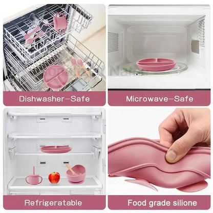 6Pcs Silicone Tableware