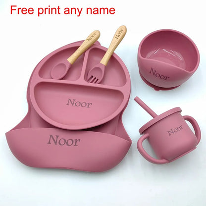 6Pcs Silicone Tableware
