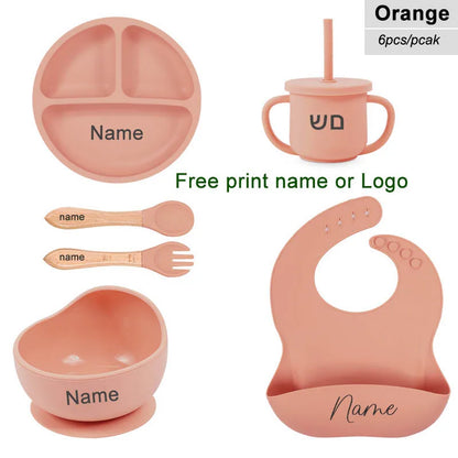 6Pcs Silicone Tableware