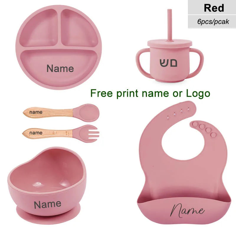 6Pcs Silicone Tableware