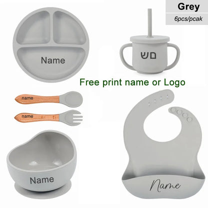 6Pcs Silicone Tableware