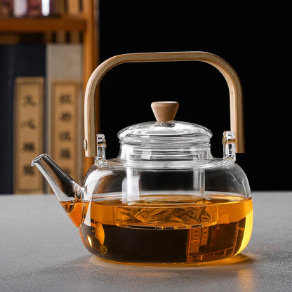 "1L Borosilicate Teapot & 50ml Teacup Set"