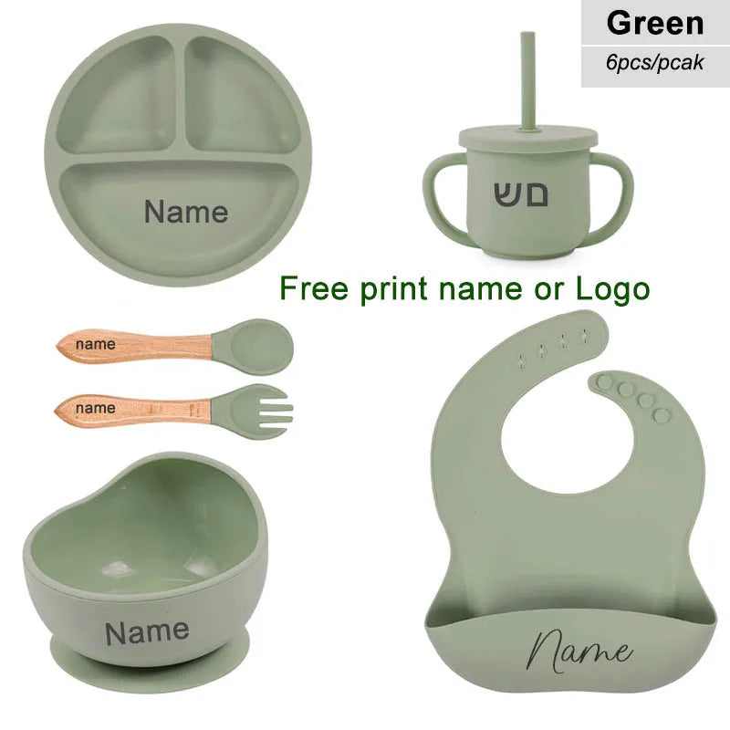 6Pcs Silicone Tableware
