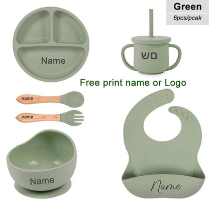 6Pcs Silicone Tableware