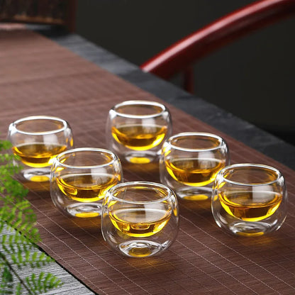 "1L Borosilicate Teapot & 50ml Teacup Set"