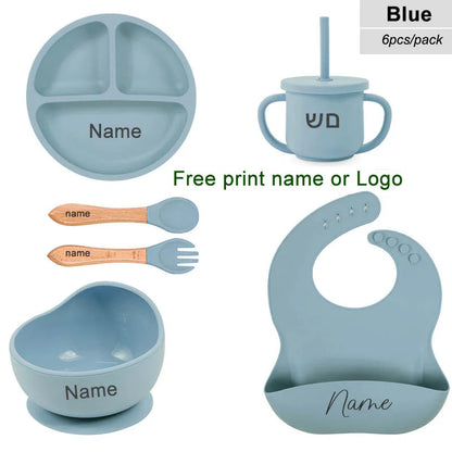 6Pcs Silicone Tableware